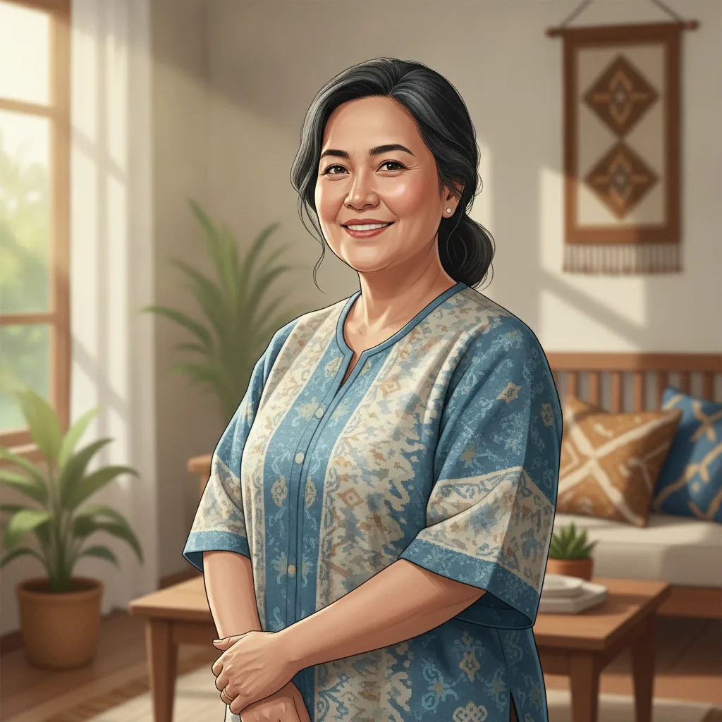 Wanita Indonesia tersenyum percaya diri — testimoni